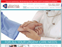 Tablet Screenshot of absolutequickcare.com